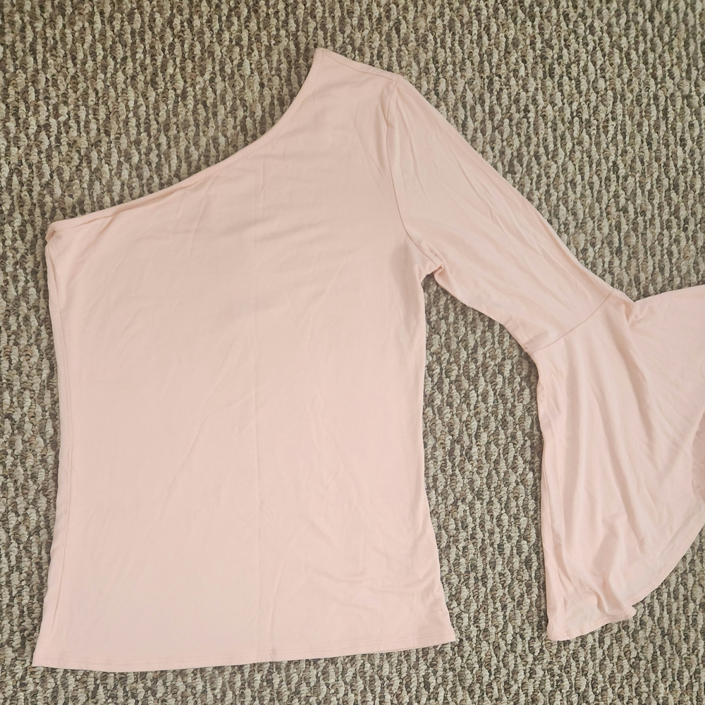 Elegant Pink One-Shoulder Top